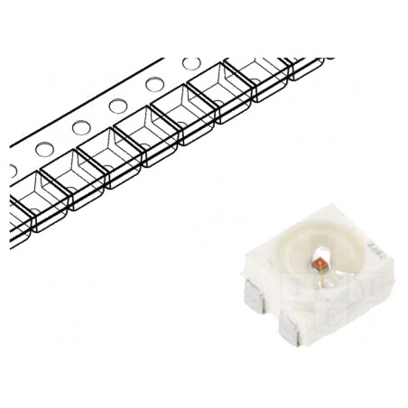 LED SMD 3528 Galben PLCC4 1120-2240mcd 3,5x2,8x1,9mm 120° | Electronic-mag.ro | Componente Electronice