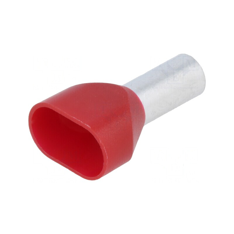 Vârf tub de capăt izolată dublă cupru 10mm2 12mm cositorit | Electronic-mag.ro | Componente Electronice