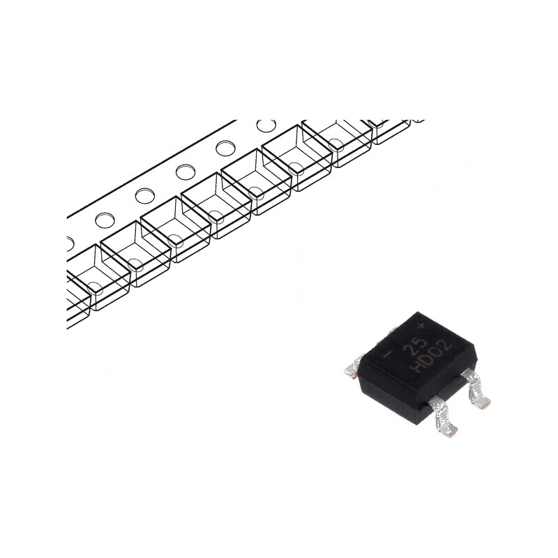 Punte redresoare monofazată 200V 0,8A MiniDIP SMT | Electronic-mag.ro | Componente Electronice