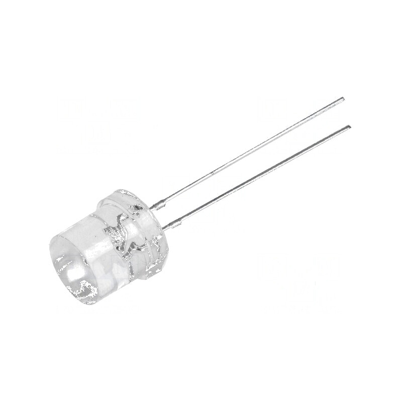 LED 8mm roșie 1560÷2180mcd 140° plat | Electronic-mag.ro | Componente Electronice