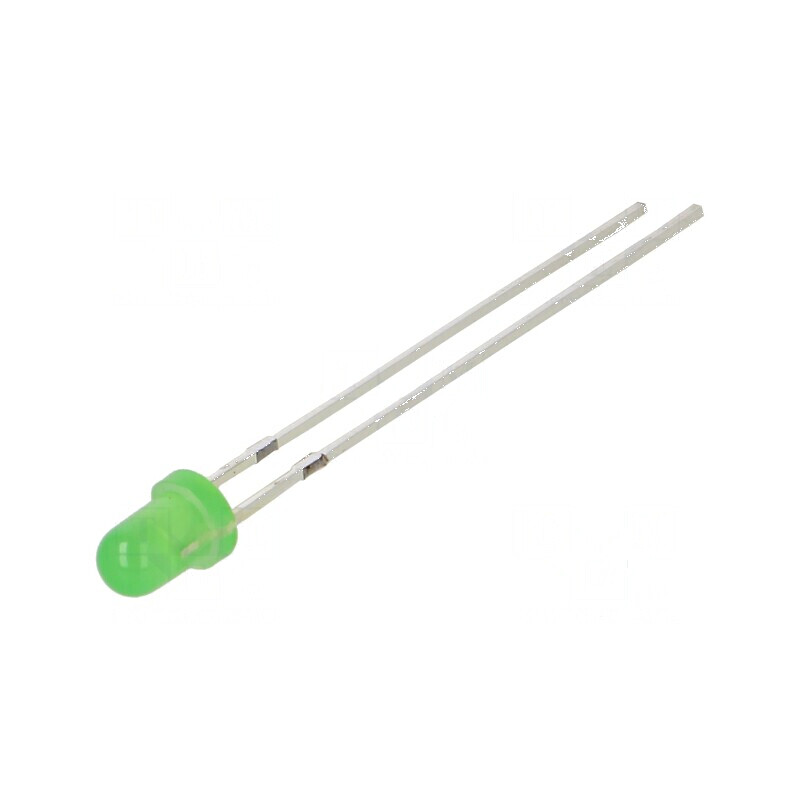 LED 3mm Verde 330-500mcd 60° Convex | Electronic-mag.ro | Componente Electronice