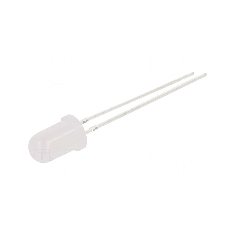 LED 5mm alb cald 4200-5800mcd 30° convex | Electronic-mag.ro | Componente Electronice