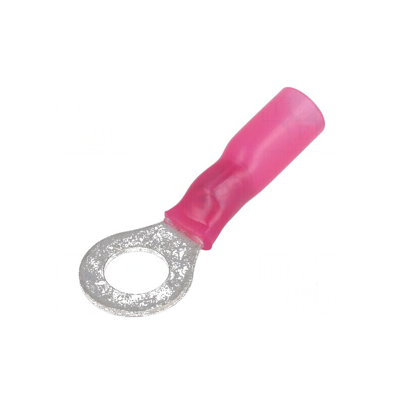 Vârf inelar M6 6,5mm crimpat cablu roşu 0,5-1,5mm2 | Electronic-mag.ro | Componente Electronice