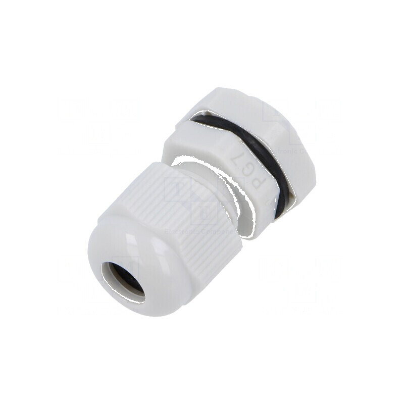 Garnitură etanșare PG7 poliamidă gri deschis | Electronic-mag.ro | Componente Electronice