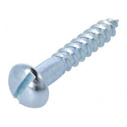 Şurub lemn 6x35 Cap buton crestat 2,1mm oţel zincat DIN 96 | Electronic-mag.ro | Componente Electronice