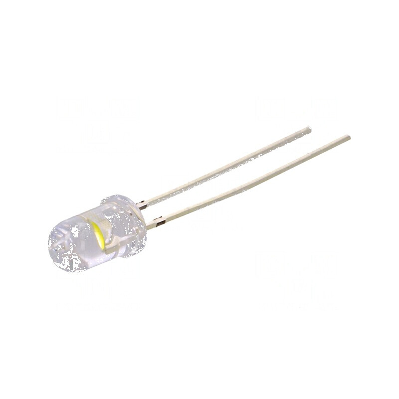 LED 5mm Alb Rece 30000-40000mcd 30° Convex | Electronic-mag.ro | Componente Electronice