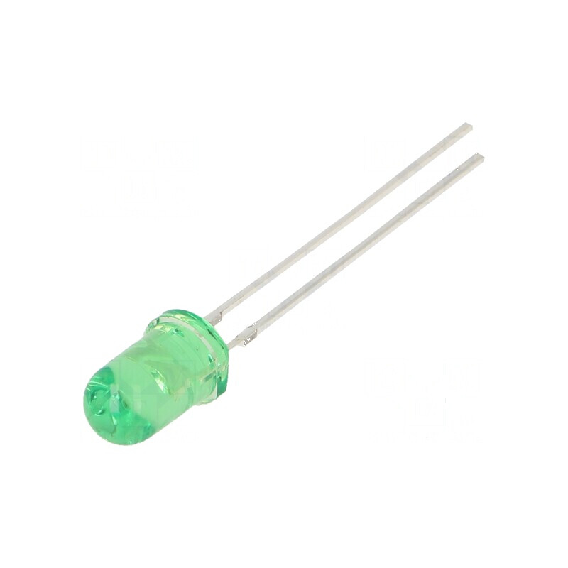 LED 5mm Verde 1560-2180mcd 30° Convex 102mW | Electronic-mag.ro | Componente Electronice