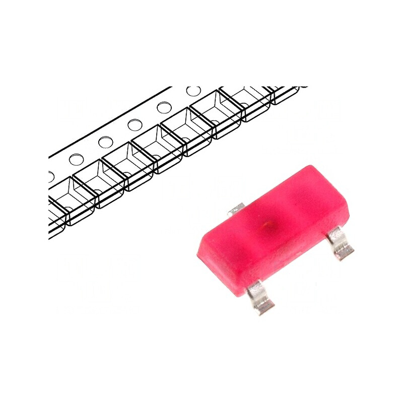LED SMD SOT23 roșie 4-15mcd 625nm 20mA 3x1,3x1,05mm | Electronic-mag.ro | Componente Electronice