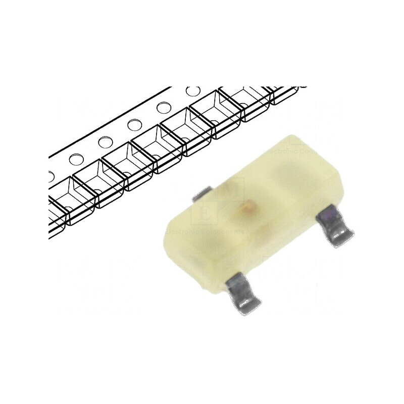LED SMD SOT23 galben 0,8mcd 3x1,3x1,05mm 140° 2mA 588nm | Electronic-mag.ro | Componente Electronice
