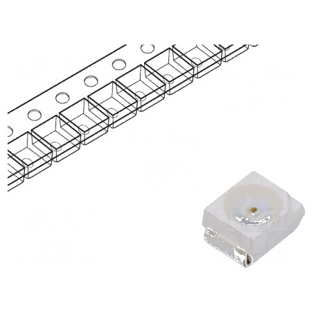 LED SMD 3528 Portocalie 100-150mcd 3.5x2.8x1.7mm 120° PLCC2 | Electronic-mag.ro | Componente Electronice