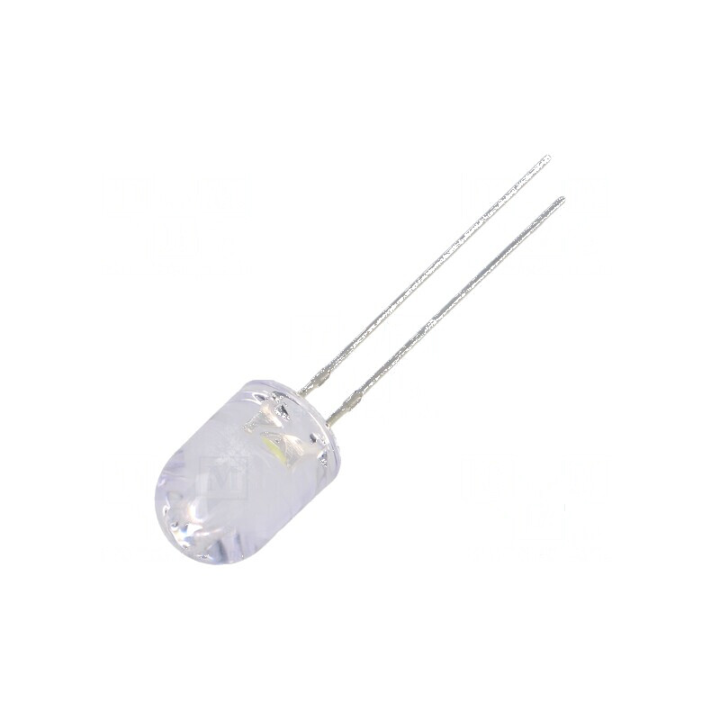 LED 8mm alb rece 18000-25000mcd 30° convex | Electronic-mag.ro | Componente Electronice
