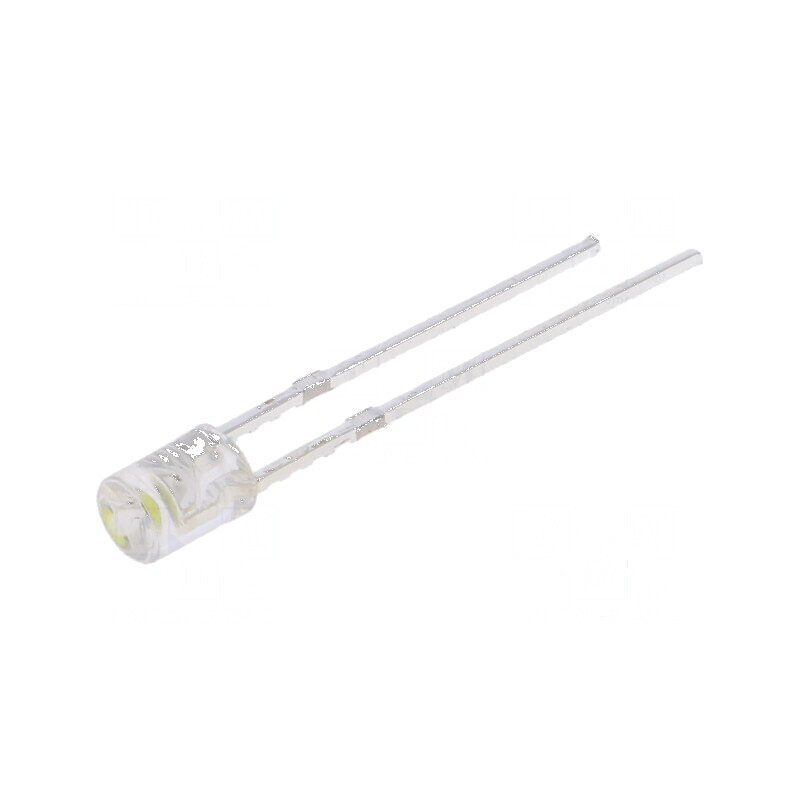 LED 3mm Alb Rece 250-330mcd 140° Concav | Electronic-mag.ro | Componente Electronice