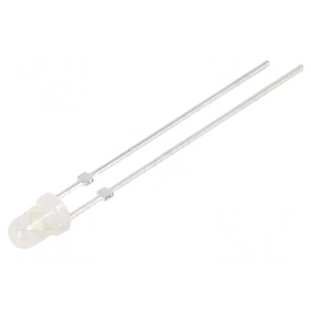 LED 3mm Alb Rece 1560-2180mcd 40° Convex | Electronic-mag.ro | Componente Electronice