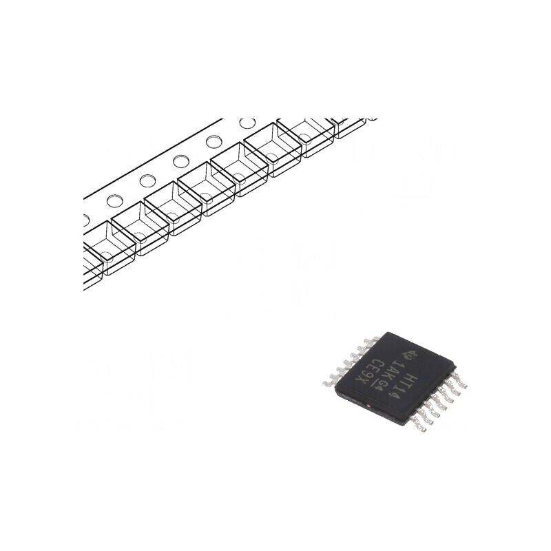 IC digital NOT, 6 CMOS, TTL, SMD TSSOP14, 4,5-5,5VDC, -40-85°C | Electronic-mag.ro | Componente Electronice