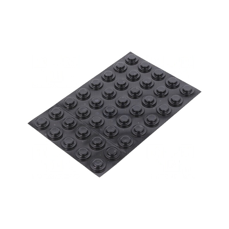 Picioruş autoadeziv poliuretan negru H: 4,7mm Ø15,9mm | Electronic-mag.ro | Componente Electronice