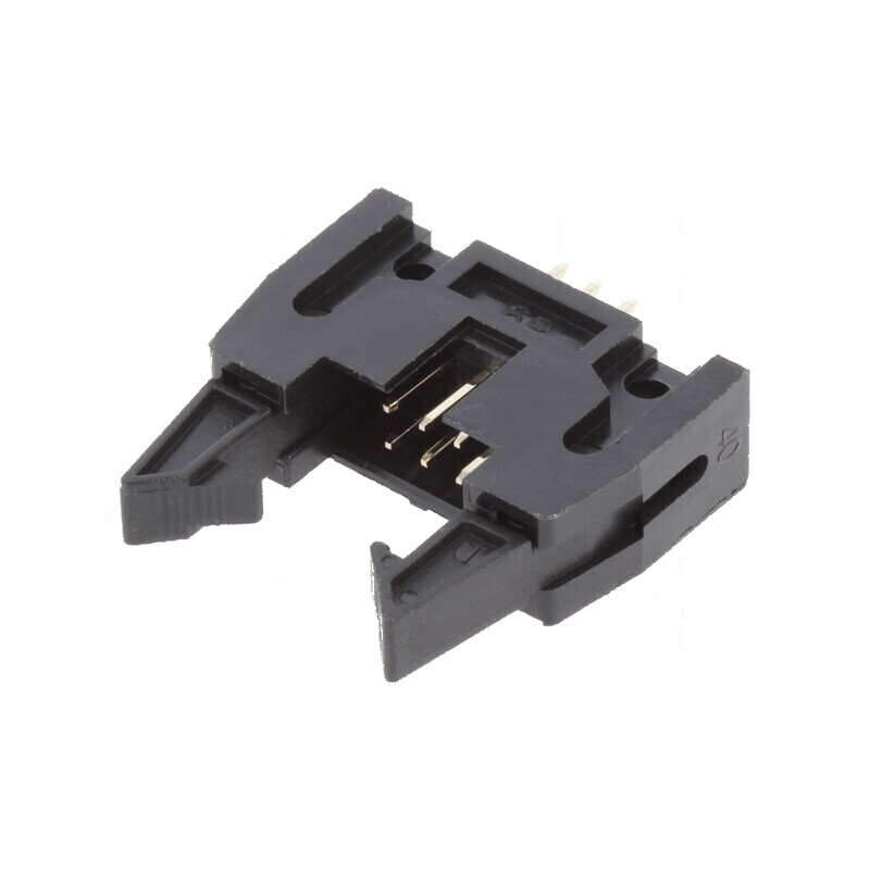 Conector IDC soclu tată 6 PIN drept polarizat cu ejector | Electronic-mag.ro | Componente Electronice