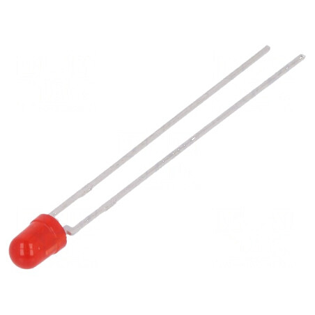 LED 3mm roșie 0,63-1,2mcd 50° convex 1,9-2,4V | Electronic-mag.ro | Componente Electronice