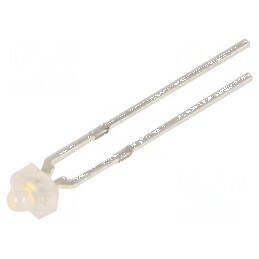 LED alb cald 750-1120mcd 30° convex 2,54mm | Electronic-mag.ro | Componente Electronice