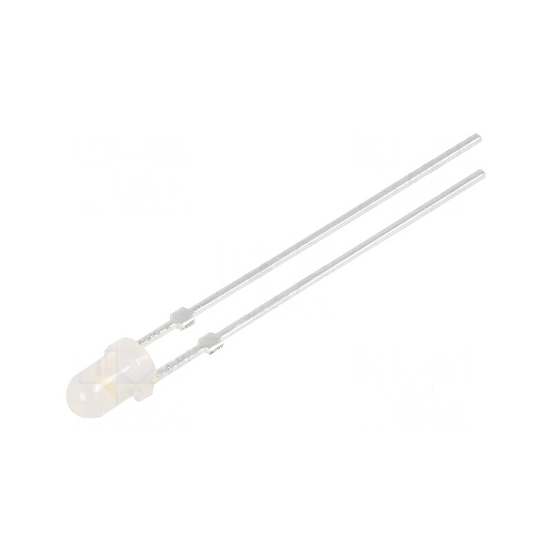 LED 3mm alb cald 1560-2180mcd 40° convex | Electronic-mag.ro | Componente Electronice