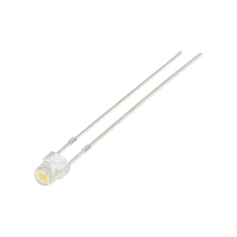 LED 3mm Alb Cald 1120mcd 100° Convex 2,9VDC | Electronic-mag.ro | Componente Electronice