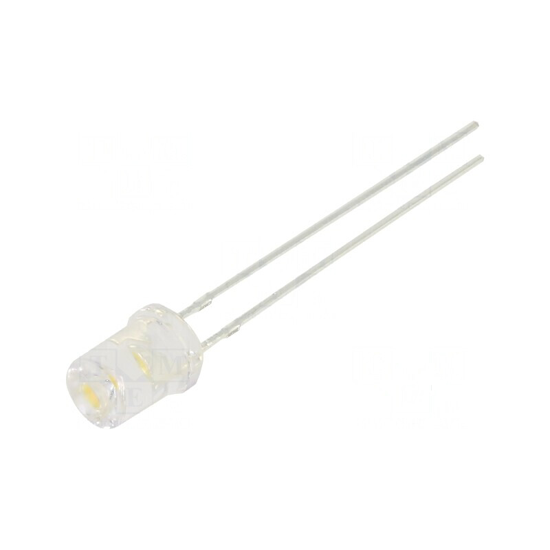 LED 5mm Alb Cald 1120-1560mcd 120° Concav | Electronic-mag.ro | Componente Electronice