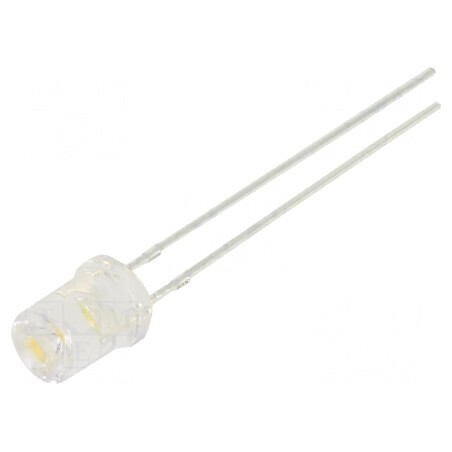 LED 5mm Alb Cald 1120-1560mcd 120° Concav | Electronic-mag.ro | Componente Electronice