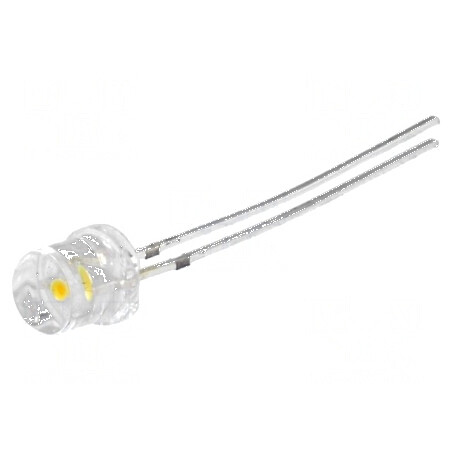 LED 5mm Alb Cald 100-140mcd 120° Concav | Electronic-mag.ro | Componente Electronice