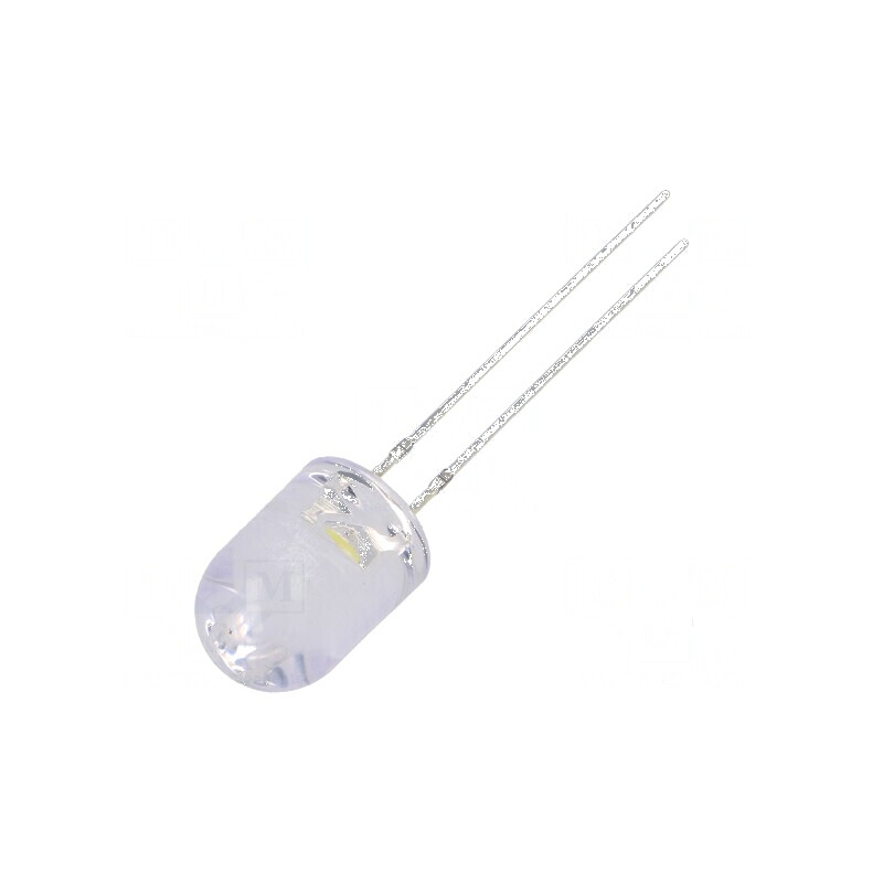 LED 8mm Alb Cald 14400-18000mcd 30° Convex | Electronic-mag.ro | Componente Electronice