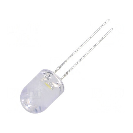 LED 8mm Alb Cald 14400-18000mcd 30° Convex | Electronic-mag.ro | Componente Electronice