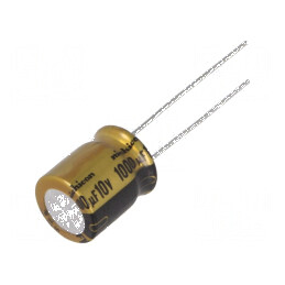 Condensator electrolitic THT 1000uF 10VDC Ø10x12,5mm ±20% | Electronic-mag.ro | Componente Electronice