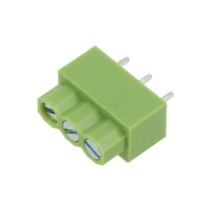 Regletă de conexiuni PCB 90° 5mm 3 piste verde | Electronic-mag.ro | Componente Electronice Regletă de conexiuni PCB 90° 5mm 3 piste verde | Electronic-mag.ro | Componente Electronice