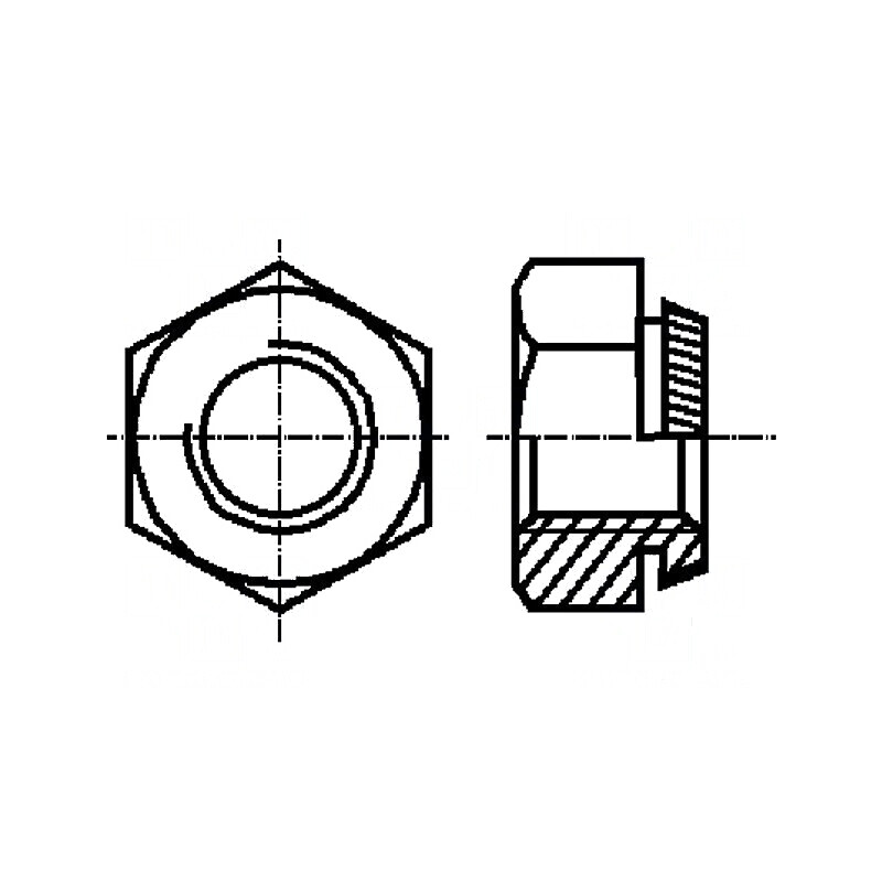 Piuliță hexagonală M3 oțel zincat 3mm H 5,5mm BN 201 | Electronic-mag.ro | Componente Electronice