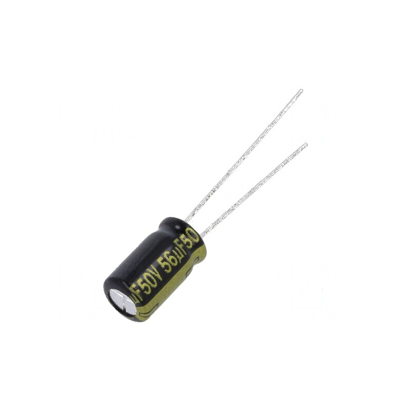 Condensator electrolitic low ESR 56uF 50VDC THT Ø6,3x11,2mm | Electronic-mag.ro | Componente Electronice