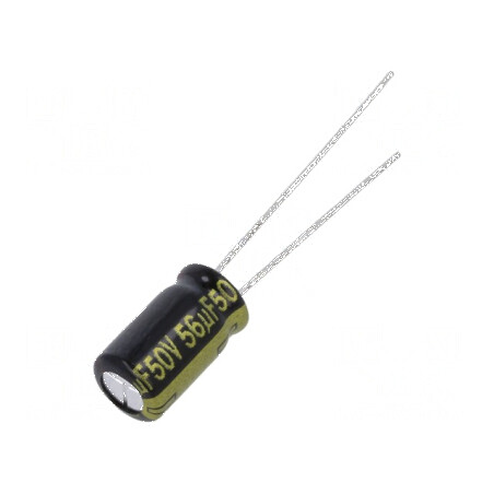 Condensator electrolitic low ESR 56uF 50VDC THT Ø6,3x11,2mm | Electronic-mag.ro | Componente Electronice