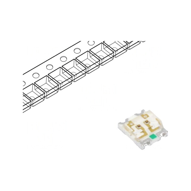 LED SMD 3025 roșie/verde 20-60mcd 3x2,5x1,1mm | Electronic-mag.ro | Componente Electronice