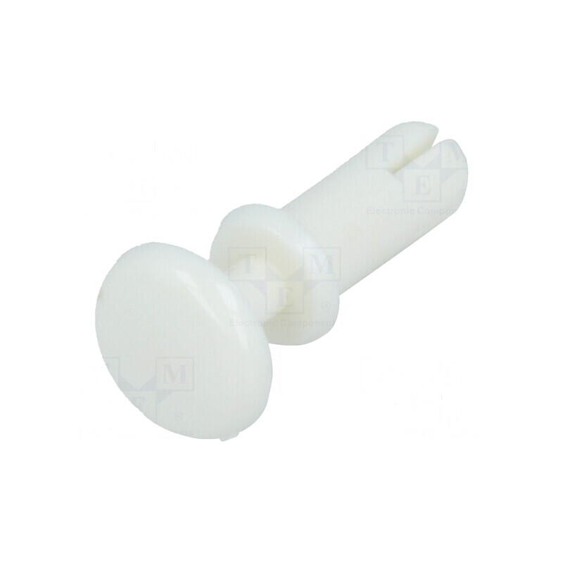 Diblu poliamidă alb 10mm - 4,1mm diametru orificiu montaj | Electronic-mag.ro | Componente Electronice