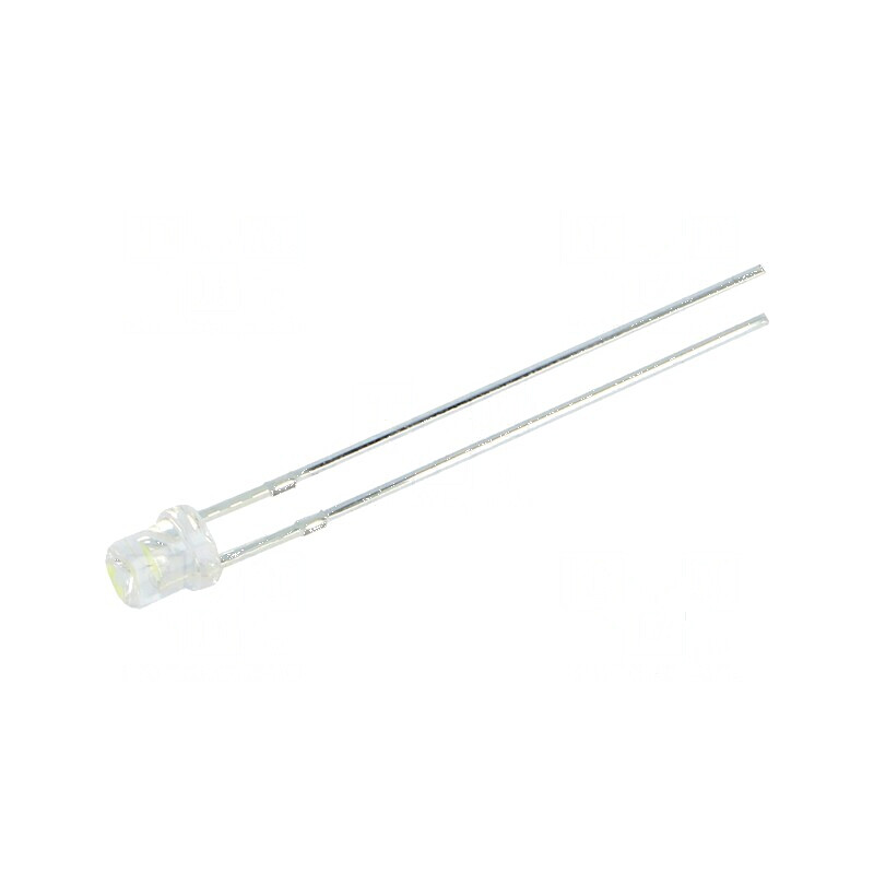 LED 3mm Alb Rece 720-1120mcd 120° Concav | Electronic-mag.ro | Componente Electronice