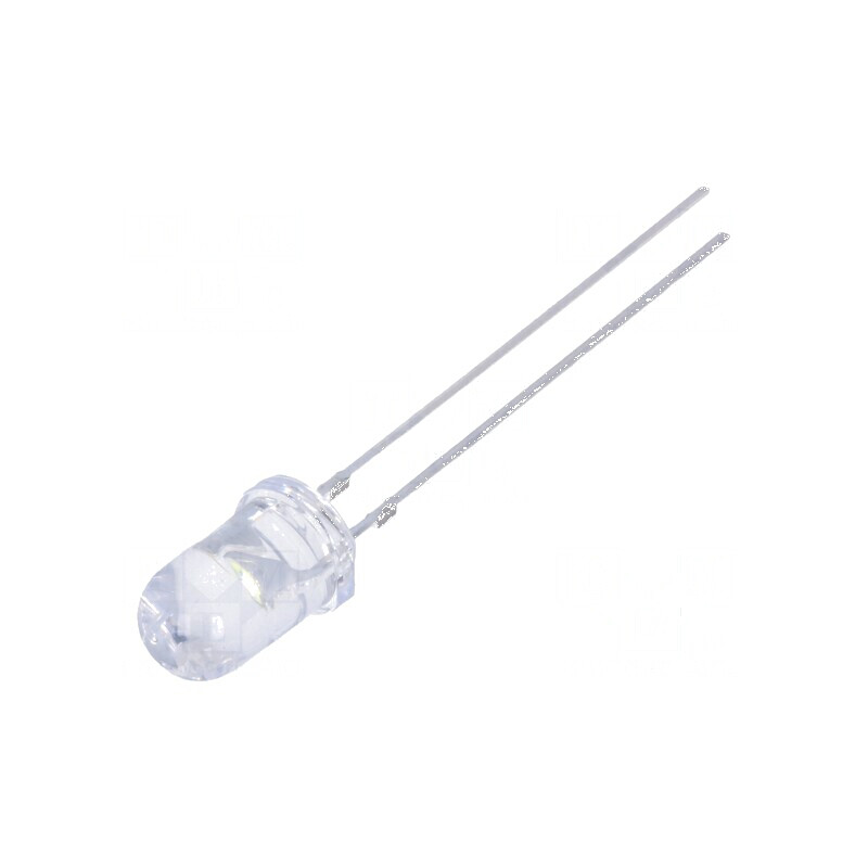 LED 5mm Alb Rece 14400-18000mcd 30° Convex | Electronic-mag.ro | Componente Electronice