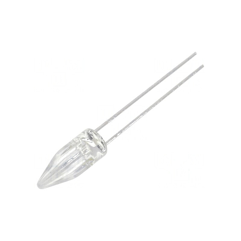 LED 5mm alb rece 1560÷3000mcd 130° Rocket | Electronic-mag.ro | Componente Electronice