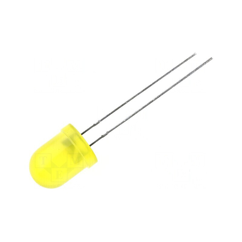 LED galben 8mm 20÷70mcd 60° convex | Electronic-mag.ro | Componente Electronice
