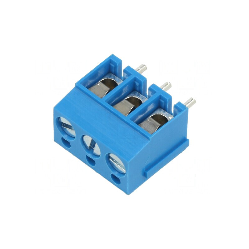 Regletă conexiuni PCB unghi 90° 5mm 3 borne | Electronic-mag.ro | Componente Electronice