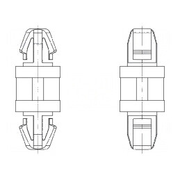 Distanţier PCB poliamidă 66 16mm clichet | Electronic-mag.ro | Componente Electronice