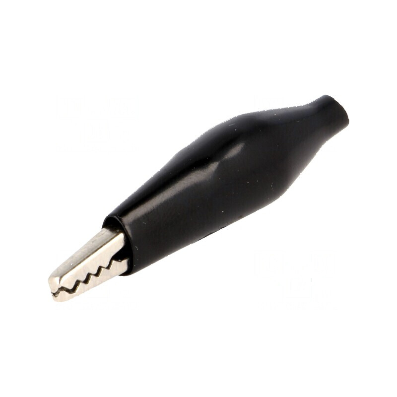Bornă crocodil 60VDC neagră, capacitate prindere max. 8mm | Electronic-mag.ro | Componente Electronice
