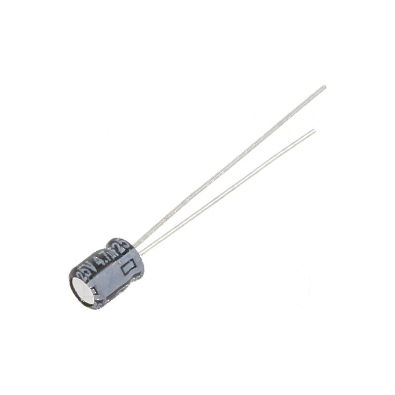 Condensator electrolitic THT 4,7µF 25V Ø4x5mm 1,5mm Raster | Electronic-mag.ro | Componente Electronice