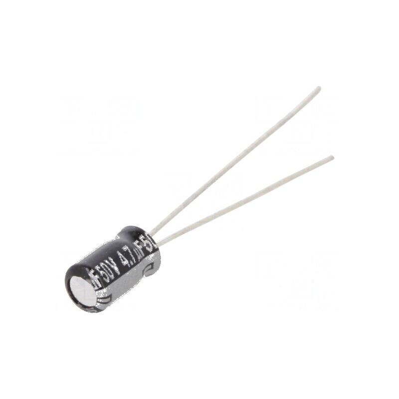 Condensator electrolitic THT 4,7uF 50V Ø4x7mm 1,5mm Raster | Electronic-mag.ro | Componente Electronice