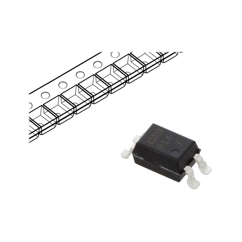 Optocuplor SMD 1 OUT, tranzistori, izolație 5kV, Uce 35V, rolă | Electronic-mag.ro | Componente Electronice