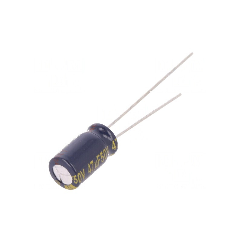 Condensator electrolitic low ESR THT 47uF 50V Ø6,3x11,2mm | Electronic-mag.ro | Componente Electronice