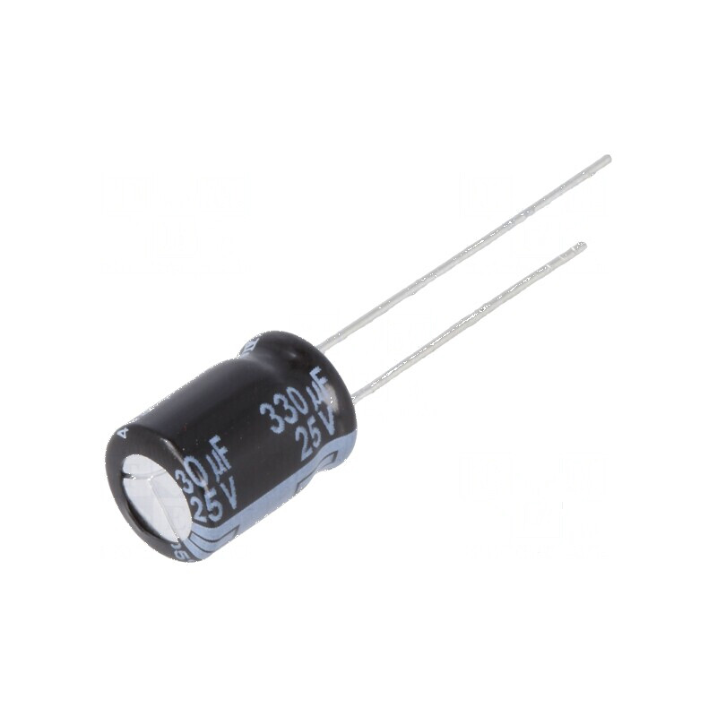 Condensator electrolitic low ESR 330uF 25V THT Ø8x11,5mm | Electronic-mag.ro | Componente Electronice