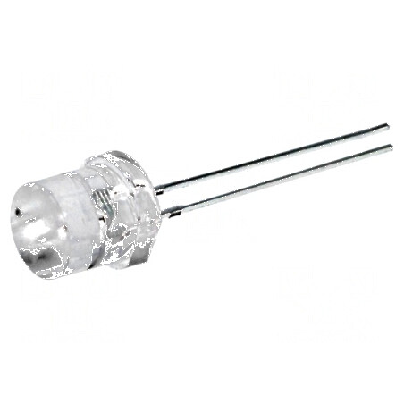 LED 8mm portocalie 1560-2180mcd 140° plat | Electronic-mag.ro | Componente Electronice