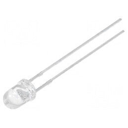 LED alb rece 4mm 7000mcd 30° convex | Electronic-mag.ro | Componente Electronice